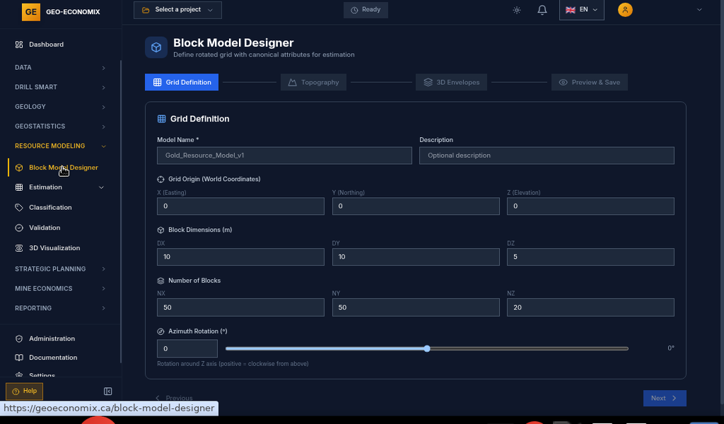 Block Model Designer