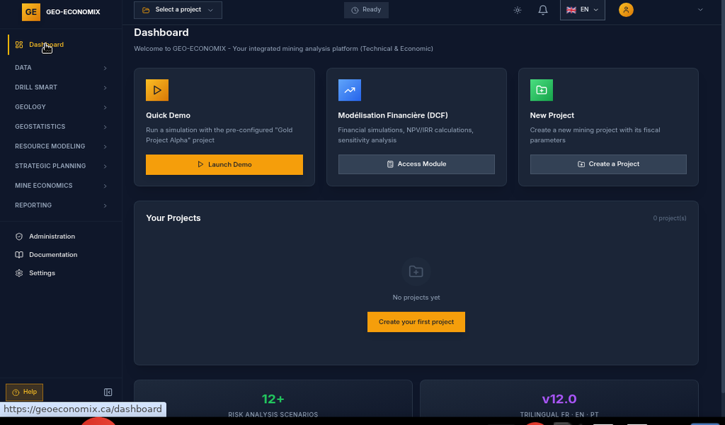 GEO-ECONOMIX dashboard